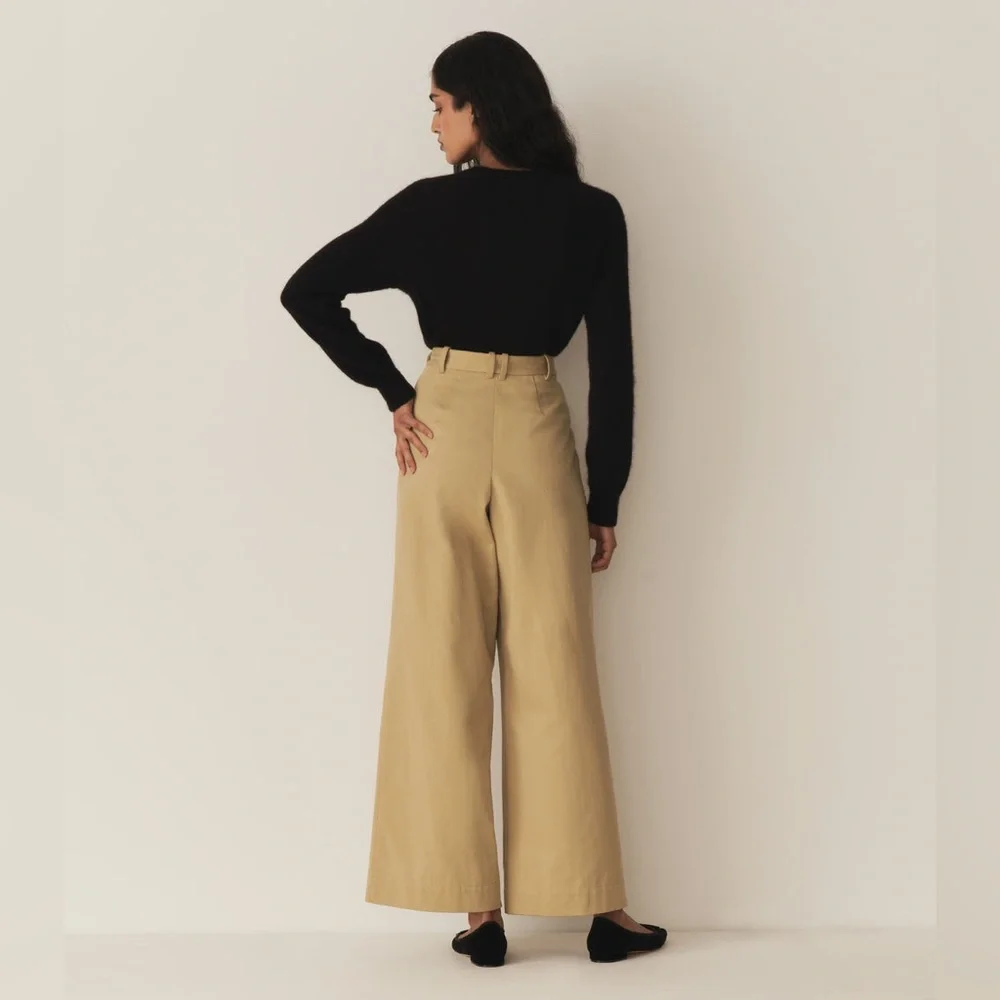 NWT Doen Hilarie Pant in Stone Size 4 (retail $268) - Picture 3 of 6